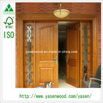 China Wholesale porta de madeira porta de entrada de luxo